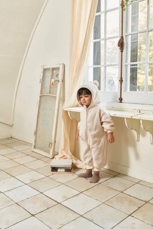 Bebe Nine - Korean Baby Fashion - #babyfashion - Latte Bell Overalls