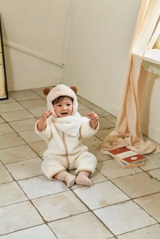 Bebe Nine - Korean Baby Fashion - #babyoninstagram - Boa Scrf Bim Set - 10