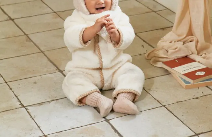Bebe Nine - Korean Baby Fashion - #babyootd - Boa Scrf Bim Set - 11