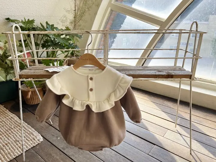 Bebe Nine - Korean Baby Fashion - #babyootd - Cozy Frill Bodysuiot - 2