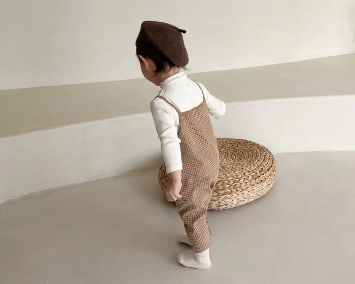 Bebe Nine - Korean Baby Fashion - #babyootd - Cube Dungarees - 5