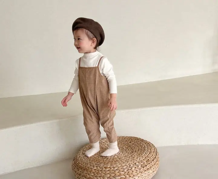 Bebe Nine - Korean Baby Fashion - #babyoutfit - Cube Dungarees - 6