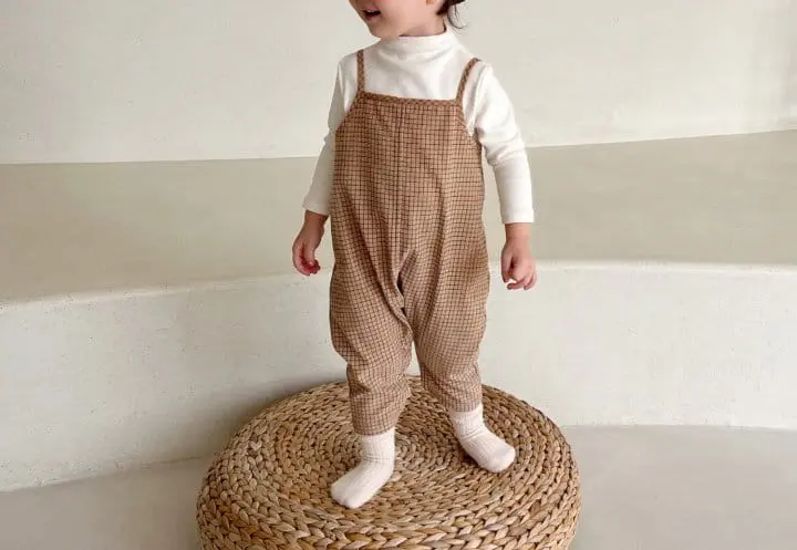 Bebe Nine - Korean Baby Fashion - #babyoutfit - Cube Dungarees - 7