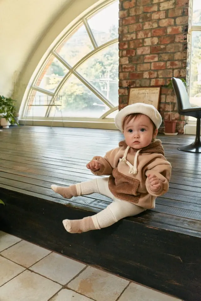 Bebe Nine - Korean Baby Fashion - #babyoutfit - Boa Hoody Tee - 4