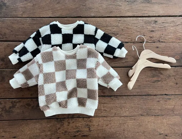 Bebe Nine - Korean Baby Fashion - #babywear - Checks Bbogle Sweatshirt