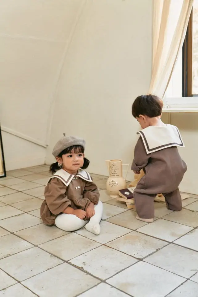 Bebe Nine - Korean Baby Fashion - #onlinebabyshop - Marlang Collar Overalls - 2