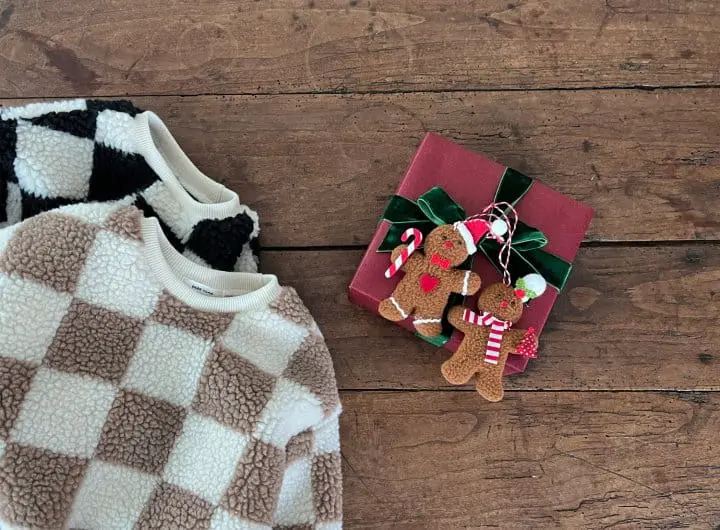 Bebe Nine - Korean Baby Fashion - #onlinebabyshop - Checks Bbogle Sweatshirt - 3
