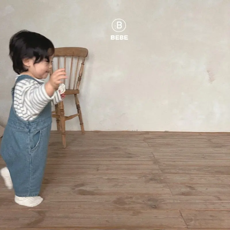 Bella Bambina - Korean Baby Fashion - #babyboutiqueclothing - Bebe Winter Denim Dungarees Bodysuit - 12