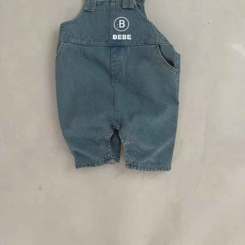 Bella Bambina - Korean Baby Fashion - #babygirlfashion - Bebe Winter Denim Dungarees Bodysuit