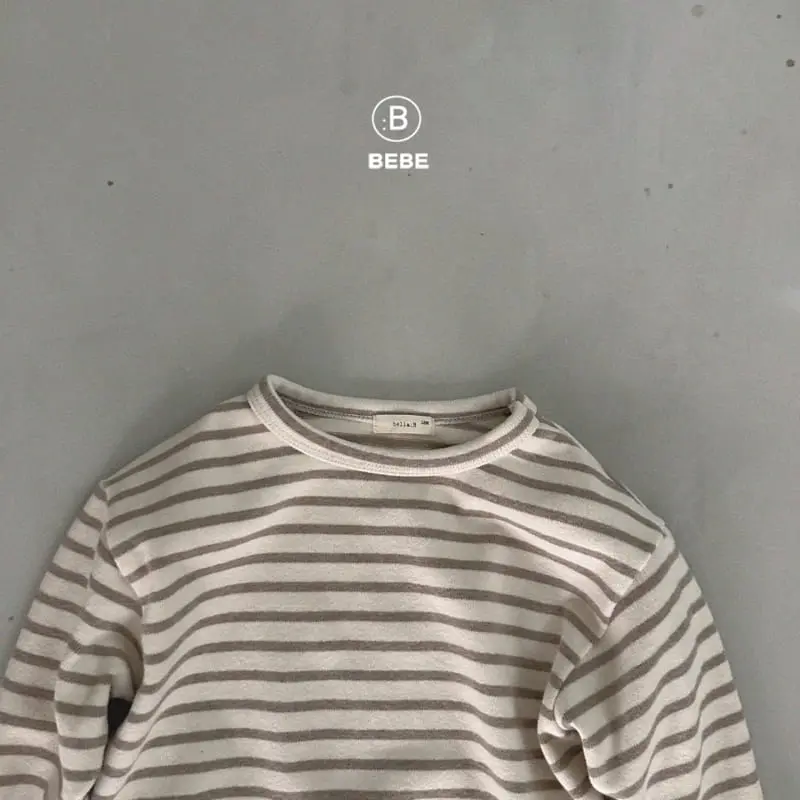 Bella Bambina - Korean Baby Fashion - #babylifestyle - Bebe Stripes Big Box Tee - 3