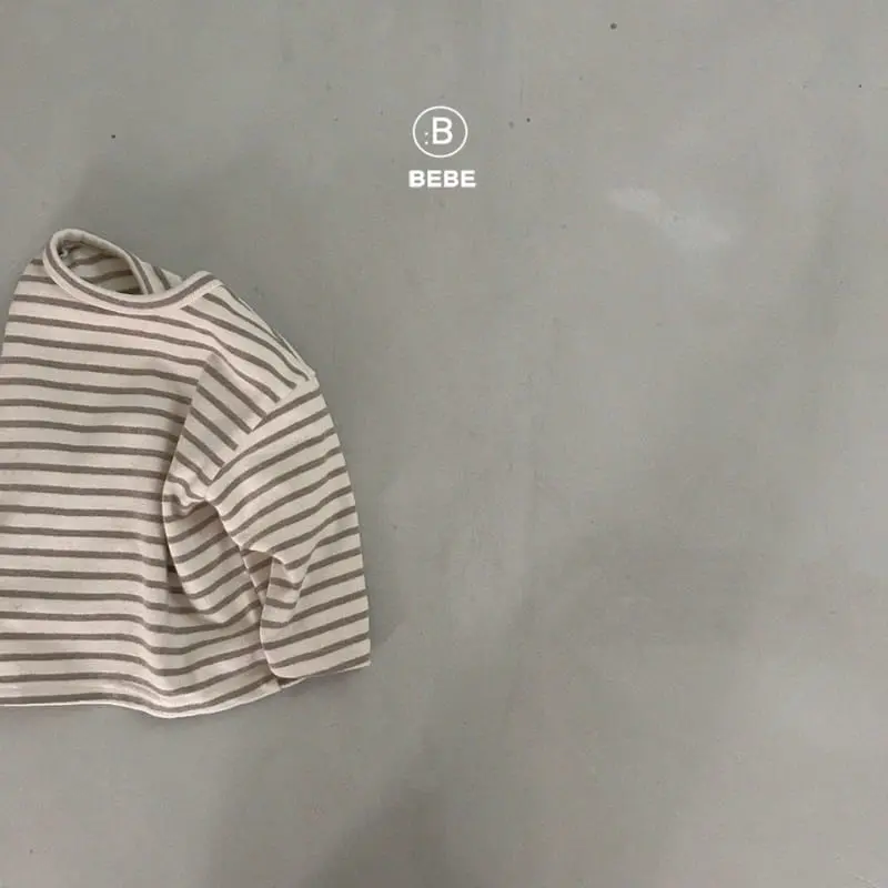 Bella Bambina - Korean Baby Fashion - #babylifestyle - Bebe Stripes Big Box Tee - 4