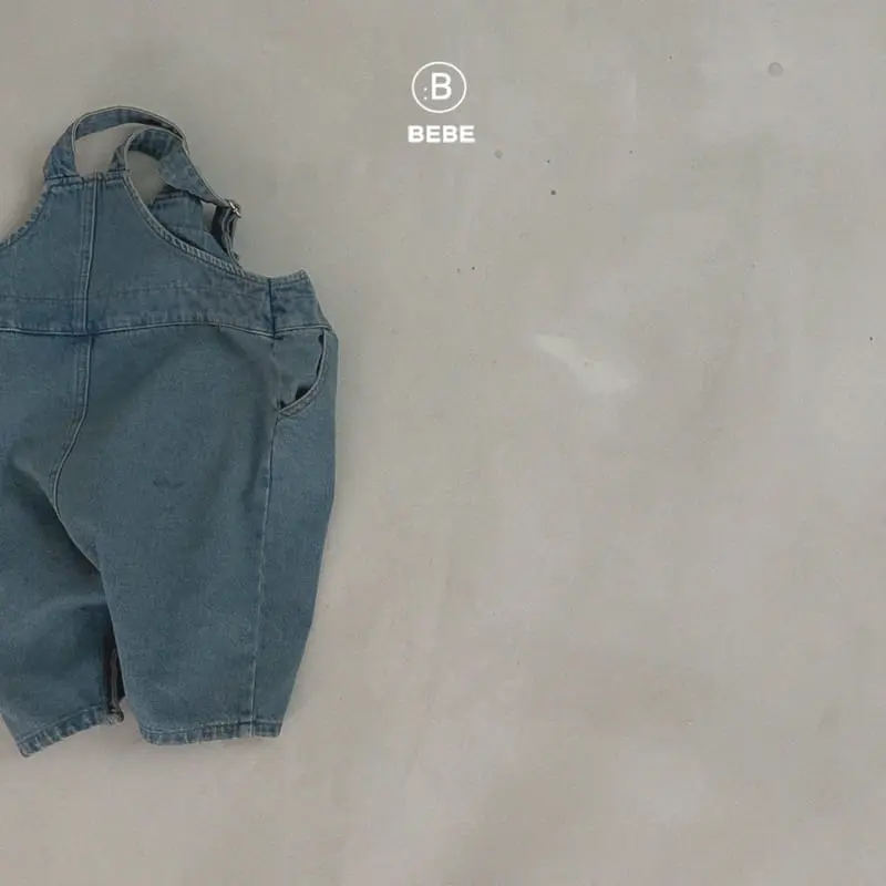 Bella Bambina - Korean Baby Fashion - #babyoninstagram - Bebe Winter Denim Dungarees Bodysuit - 3