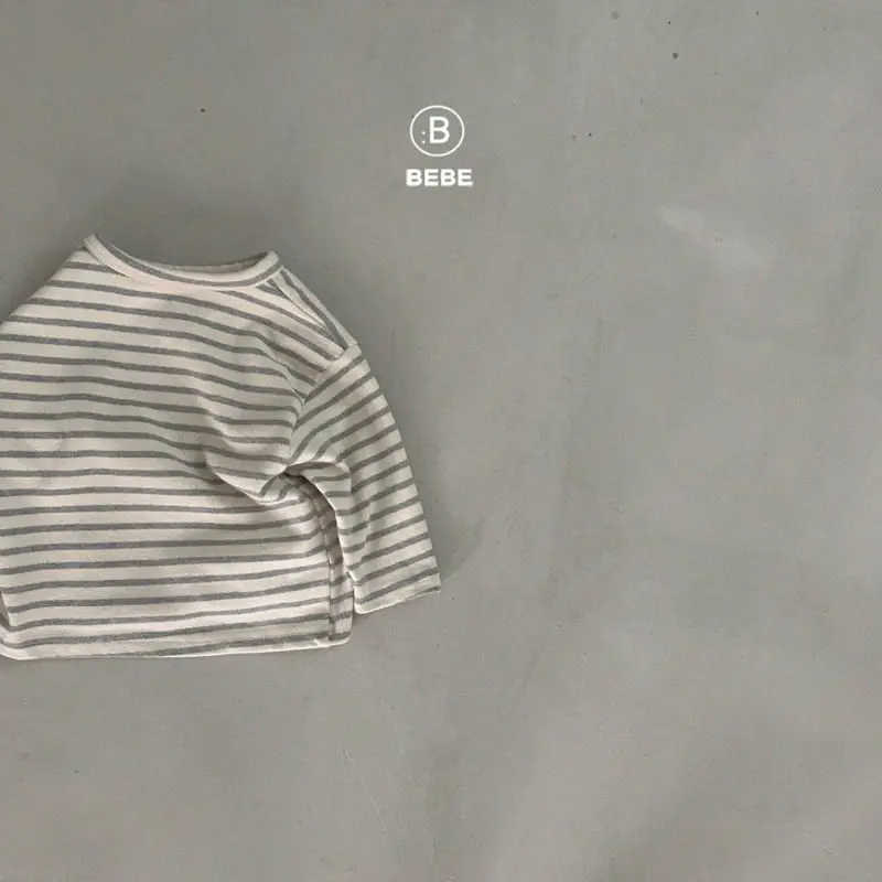 Bella Bambina - Korean Baby Fashion - #babyoutfit - Bebe Stripes Big Box Tee - 7