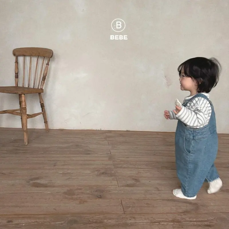 Bella Bambina - Korean Baby Fashion - #babywear - Bebe Winter Denim Dungarees Bodysuit - 7