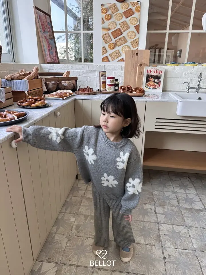 Bellot - Korean Children Fashion - #kidsstore - Flower Knit Tee - 9