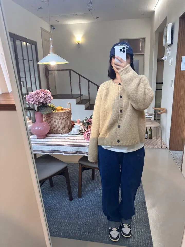 Bellot - Korean Women Fashion - #momslook - Bubble Cardigan Mom - 6