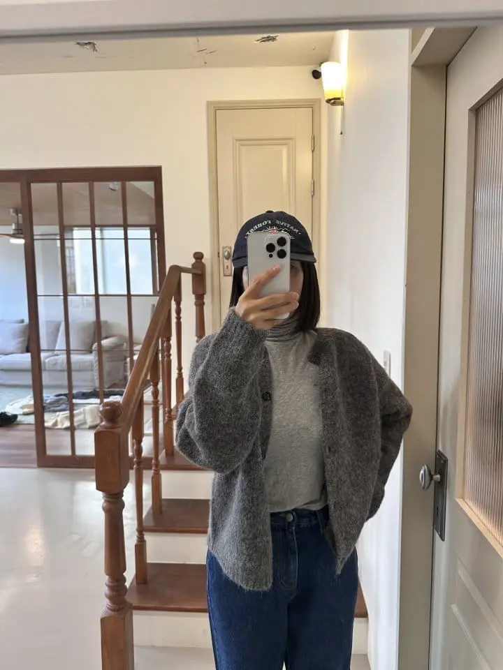 Bellot - Korean Women Fashion - #womensfashion - Bubble Cardigan Mom - 3