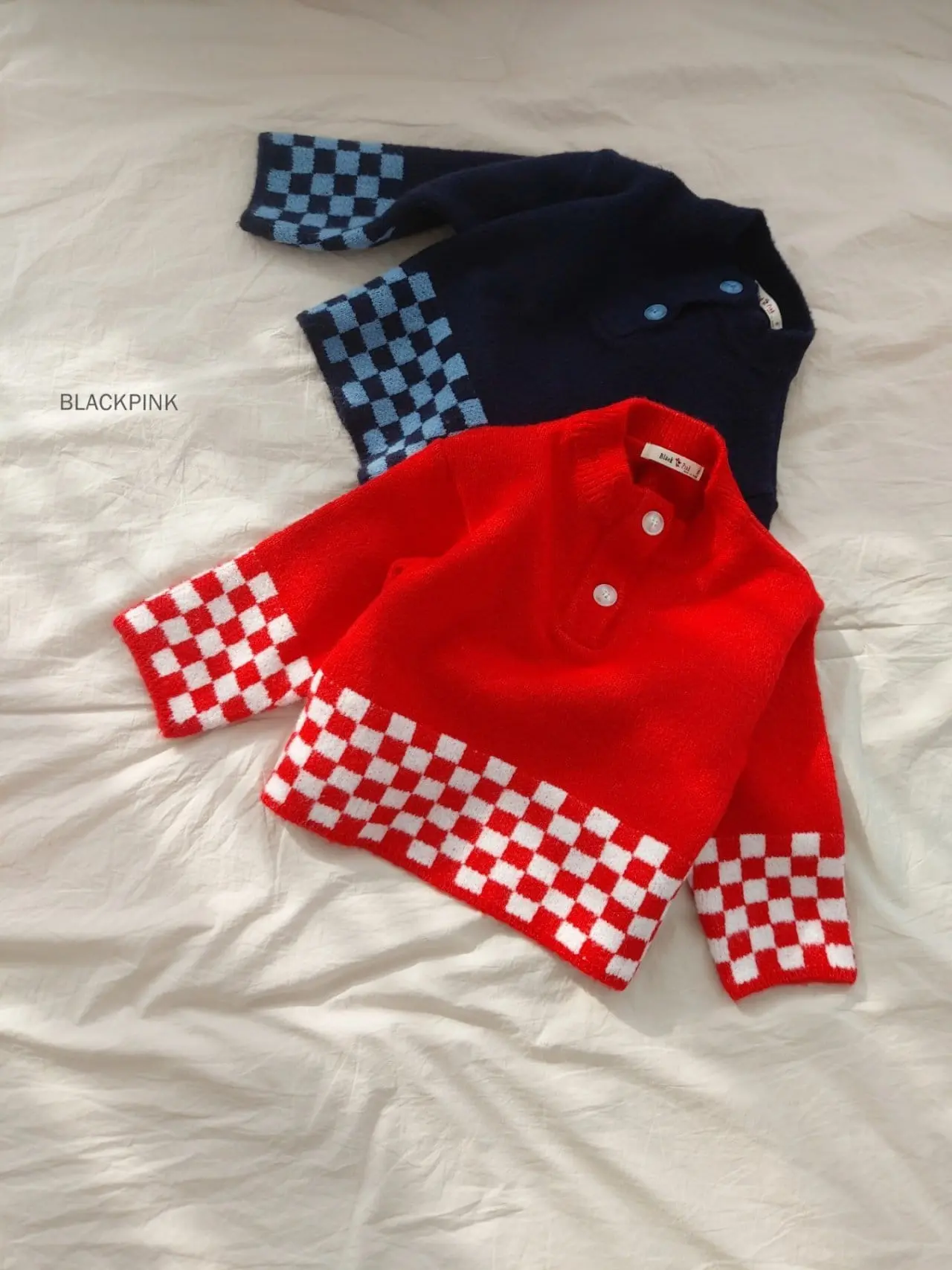 Black Pink - Korean Children Fashion - #childrensboutique - Bunny Half Turtleneck Sweater
