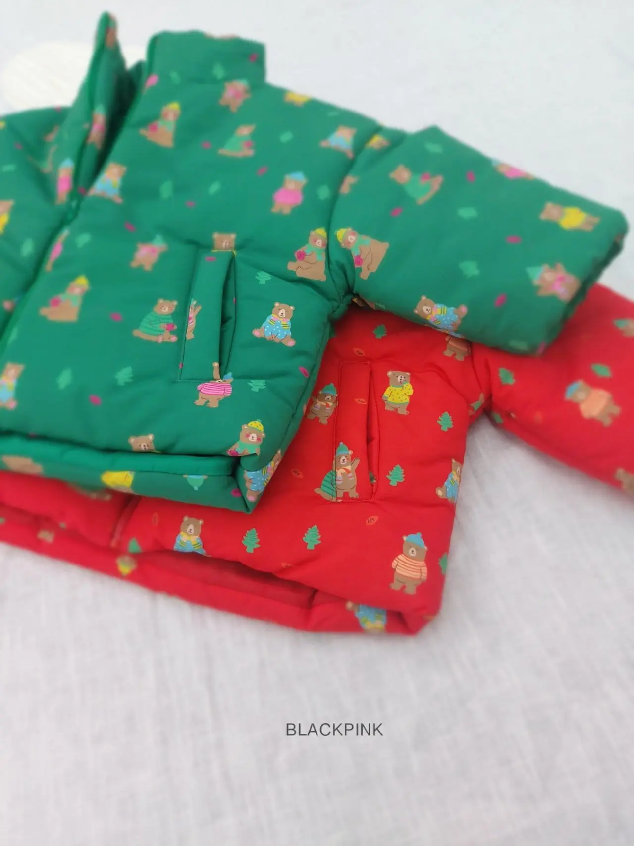 Black Pink - Korean Children Fashion - #discoveringself - Christmas Ppang Ppang Padding Jumper - 6
