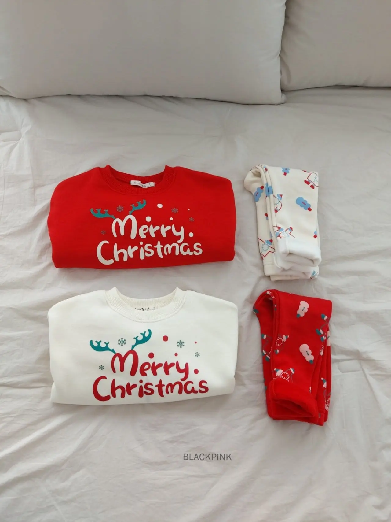 Black Pink - Korean Children Fashion - #kidsshorts - Christmas Sweatshirt - 6