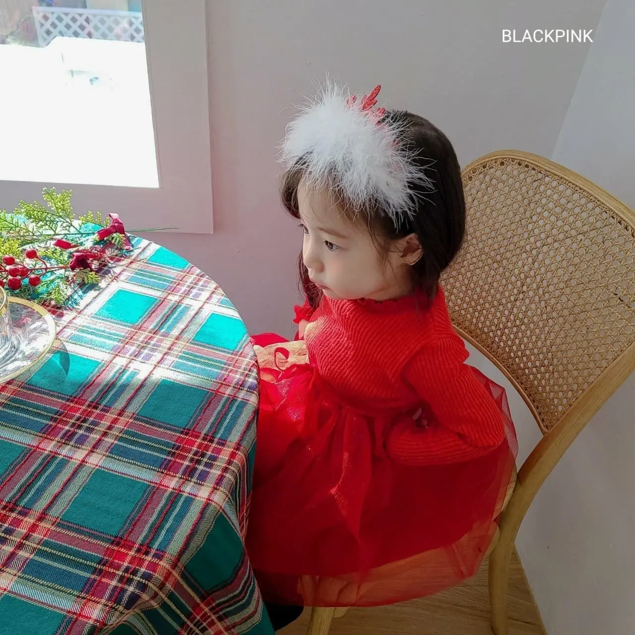 Black Pink - Korean Children Fashion - #kidsshorts - Christmas Sa One-Piece - 4