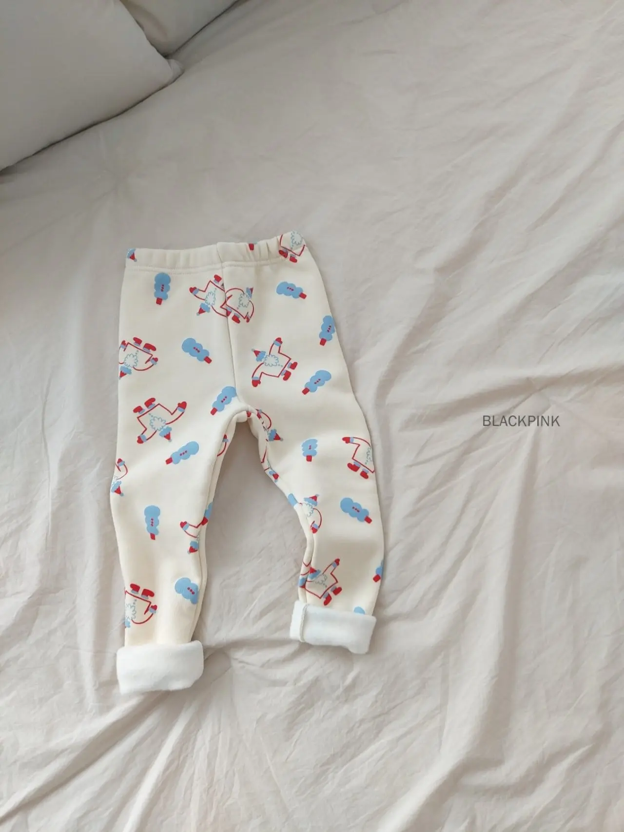 Black Pink - Korean Children Fashion - #kidsstore - Snow Santa Leggings - 8