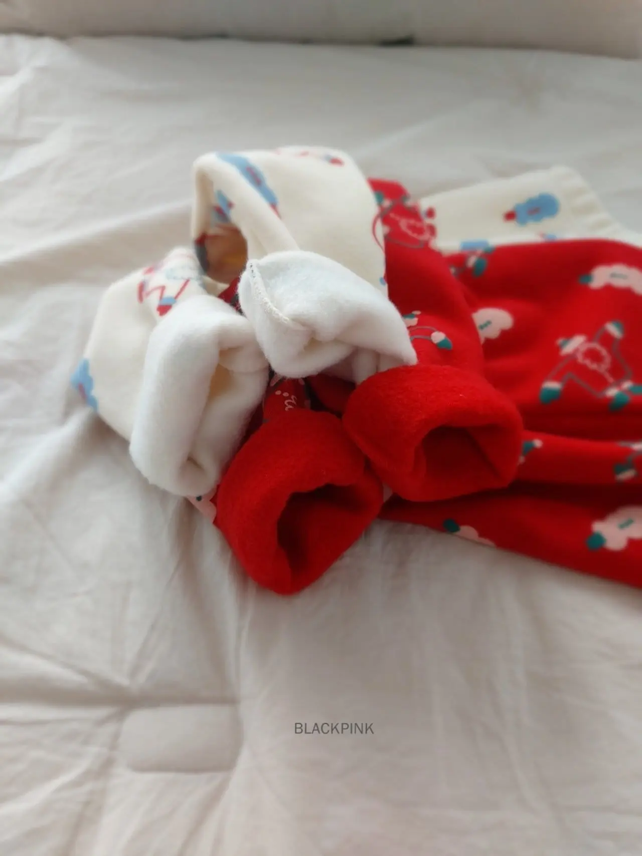 Black Pink - Korean Children Fashion - #kidzfashiontrend - Snow Santa Leggings - 9