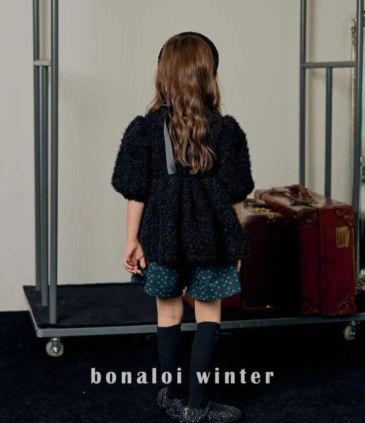 Bonaloi - Korean Children Fashion - #Kfashion4kids - Denim Fleece Skirt Pants - 7