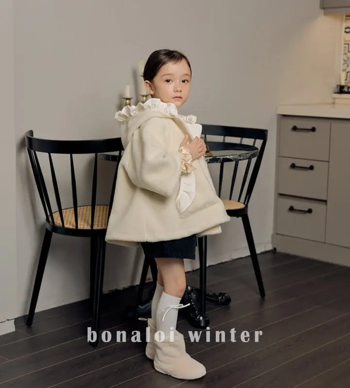 Bonaloi - Korean Children Fashion - #Kfashion4kids - Frill Cape Coat - 2