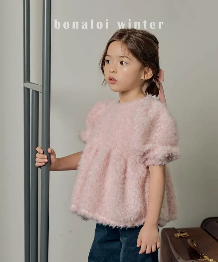 Bonaloi - Korean Children Fashion - #discoveringself - Poodle Ribbon Tee - 9