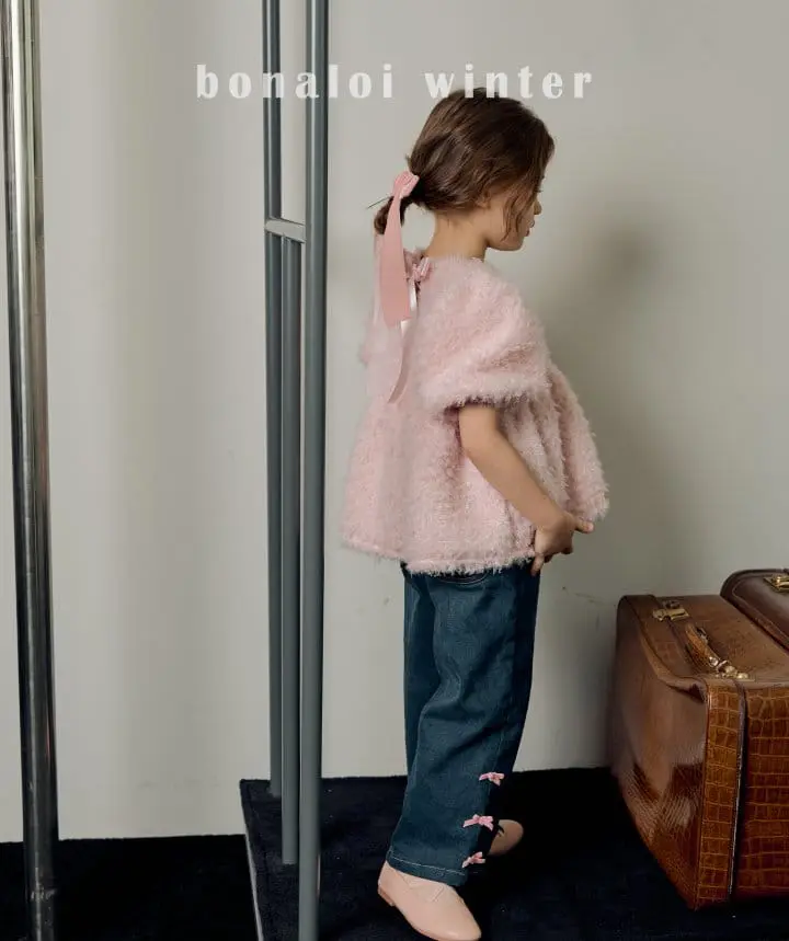 Bonaloi - Korean Children Fashion - #fashionkids - Poodle Ribbon Tee - 10