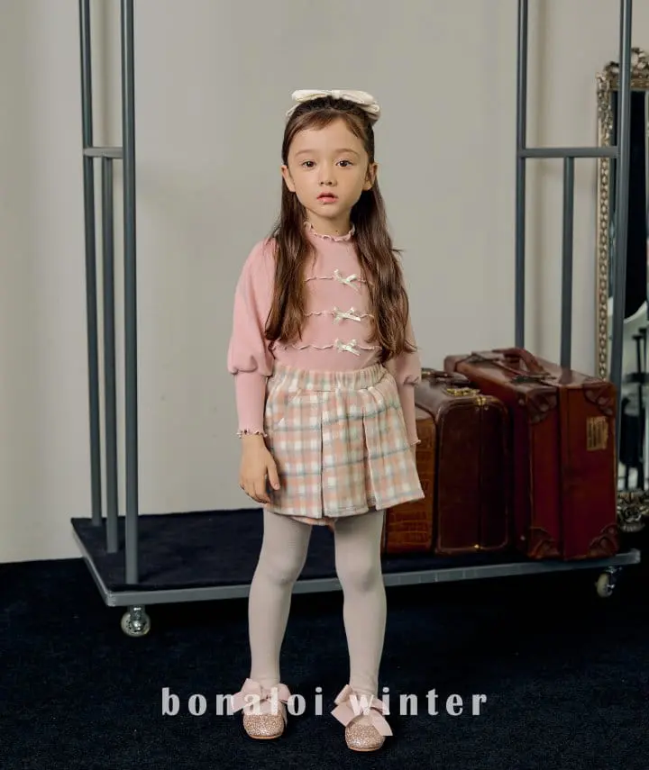 Bonaloi - Korean Children Fashion - #kidsshorts - Triple Ribbon Tee - 9