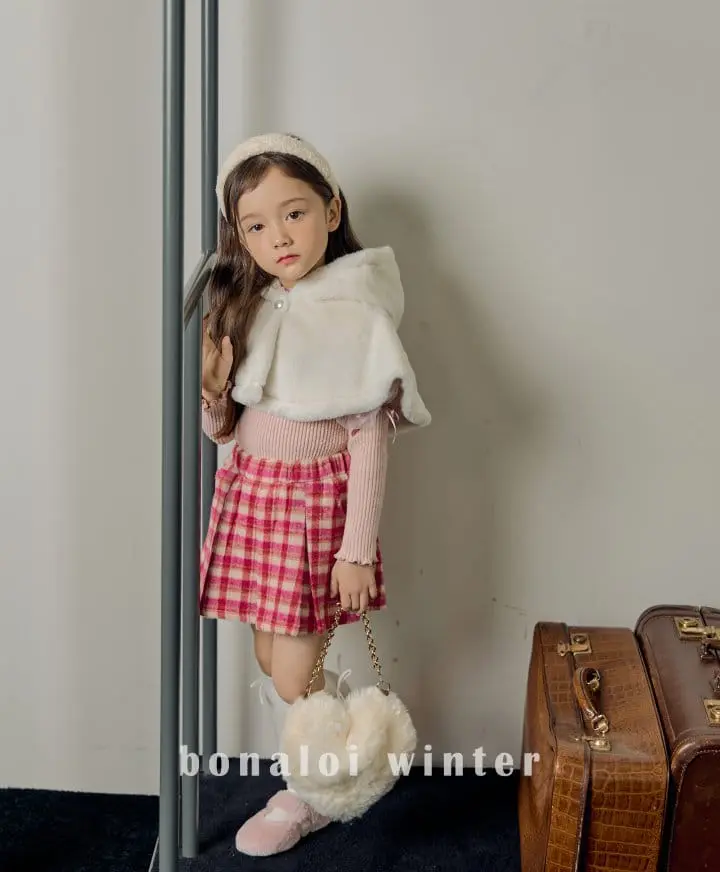 Bonaloi - Korean Children Fashion - #kidsstore - Fluffy Cape - 2