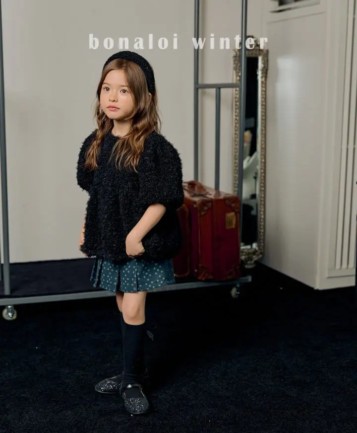 Bonaloi - Korean Children Fashion - #kidsstore - Denim Fleece Skirt Pants - 5