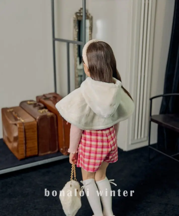 Bonaloi - Korean Children Fashion - #kidzfashiontrend - Fluffy Cape - 3