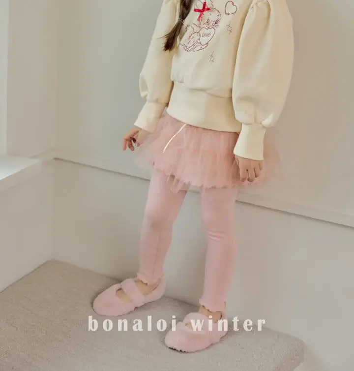Bonaloi - Korean Children Fashion - #minifashionista - Color Shirring Skirt Leggings - 11