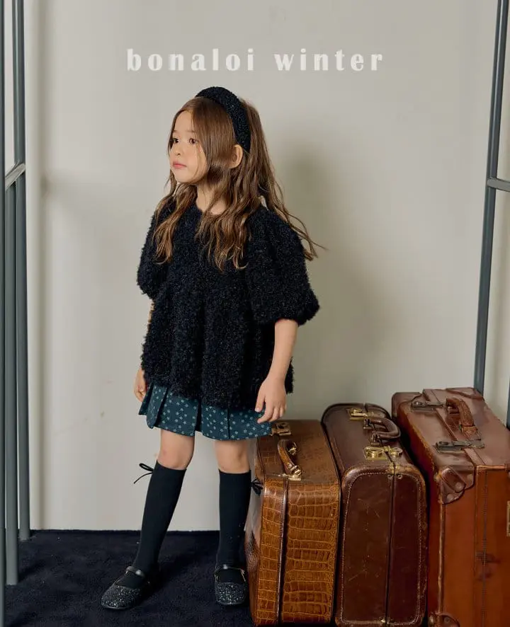 Bonaloi - Korean Children Fashion - #minifashionista - Denim Fleece Skirt Pants - 10