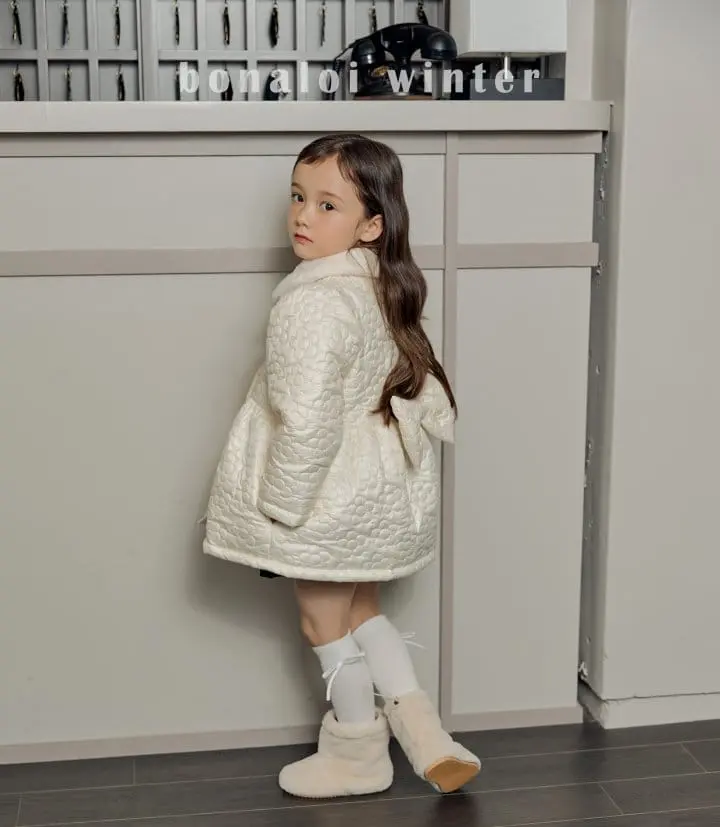 Bonaloi - Korean Children Fashion - #minifashionista - Quilting Padding Coat - 6