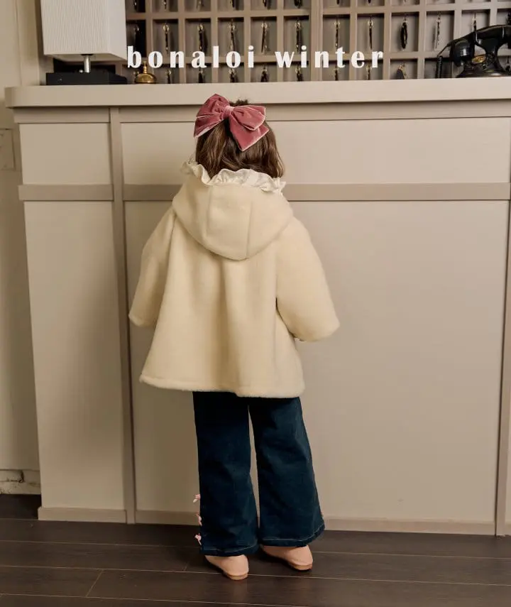 Bonaloi - Korean Children Fashion - #minifashionista - Frill Cape Coat - 5