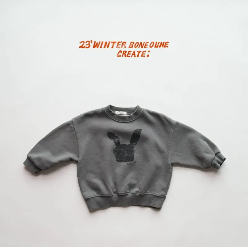 Boneoune - Korean Children Fashion - #Kfashion4kids - Sun Glasses Rabbit Sweatshirt - 3