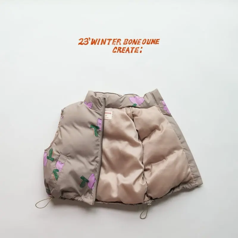 Boneoune - Korean Children Fashion - #Kfashion4kids - Ari Flowet Duck Vest