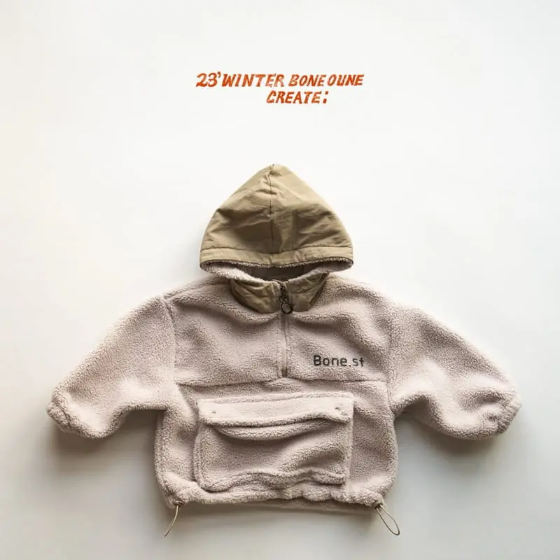 Boneoune - Korean Children Fashion - #discoveringself - Outdoor Hoody Half Zip-up - 2