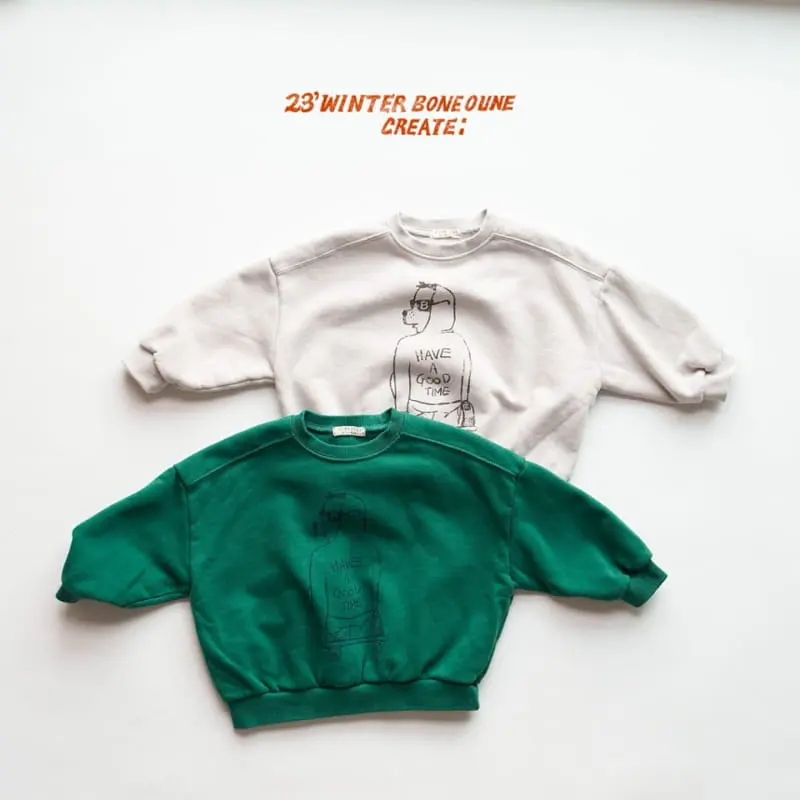 Boneoune - Korean Children Fashion - #kidsshorts - Boarder Sweatshirty