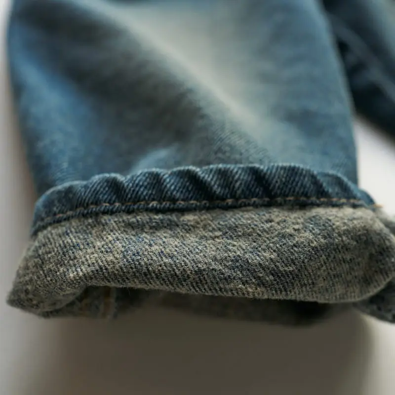 Boneoune - Korean Children Fashion - #kidsshorts - Fleece Signal Jeans - 5