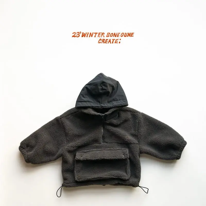 Boneoune - Korean Children Fashion - #fashionkids - Outdoor Hoody Half Zip-up - 4