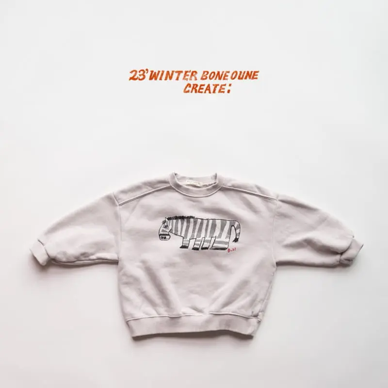 Boneoune - Korean Children Fashion - #kidsshorts - Zebra Sweatshirt - 4