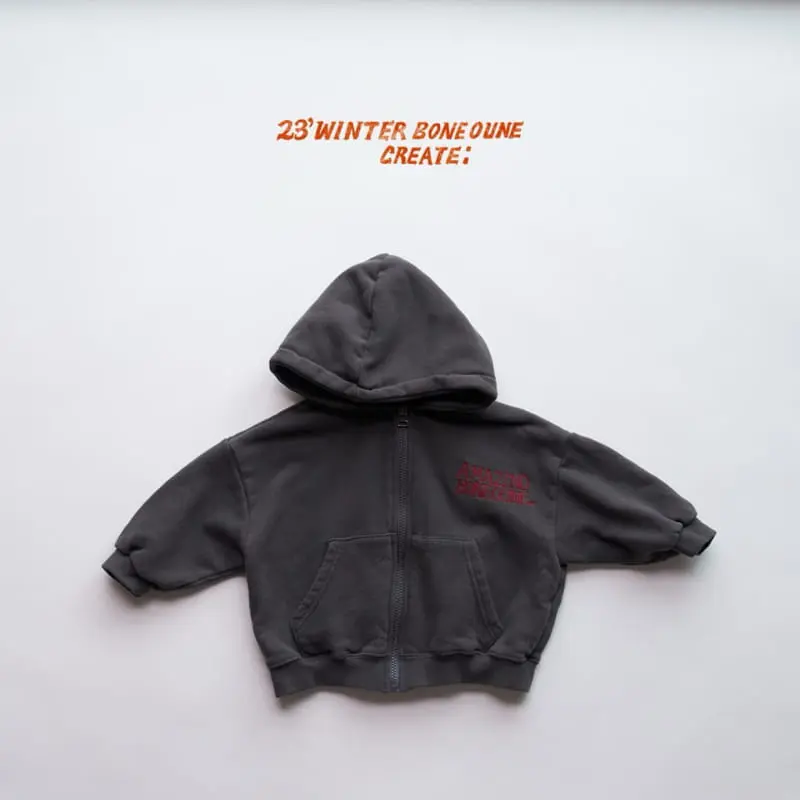 Boneoune - Korean Children Fashion - #kidsshorts - Winter Hoody Zip-up - 4
