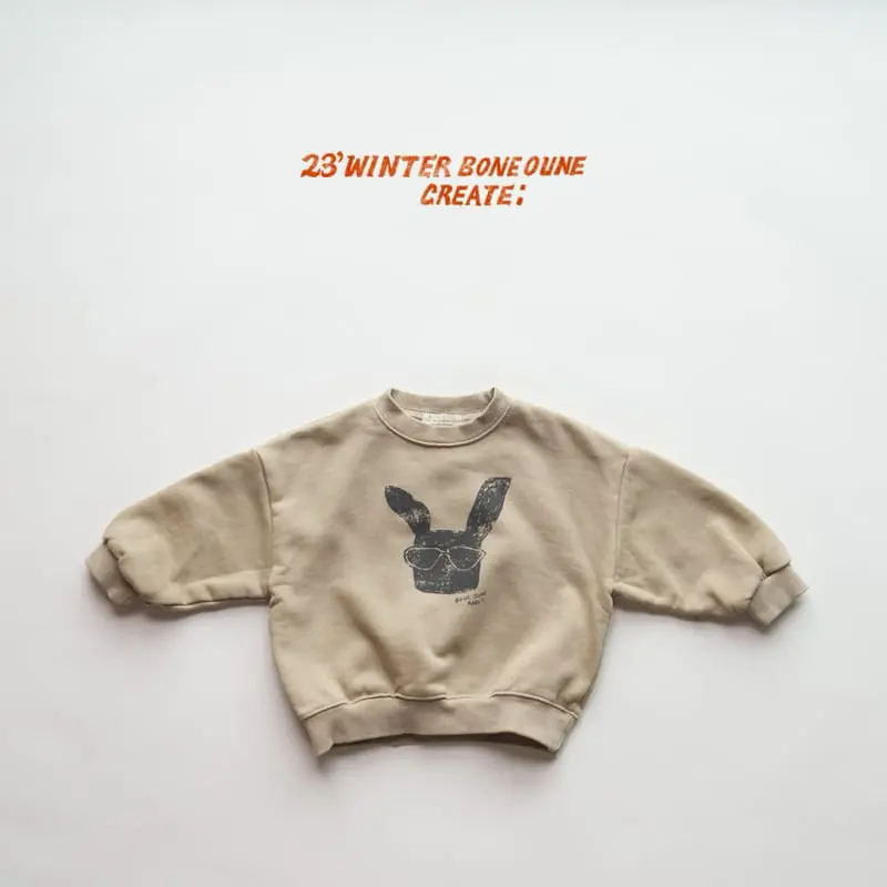 Boneoune - Korean Children Fashion - #kidzfashiontrend - Sun Glasses Rabbit Sweatshirt - 2