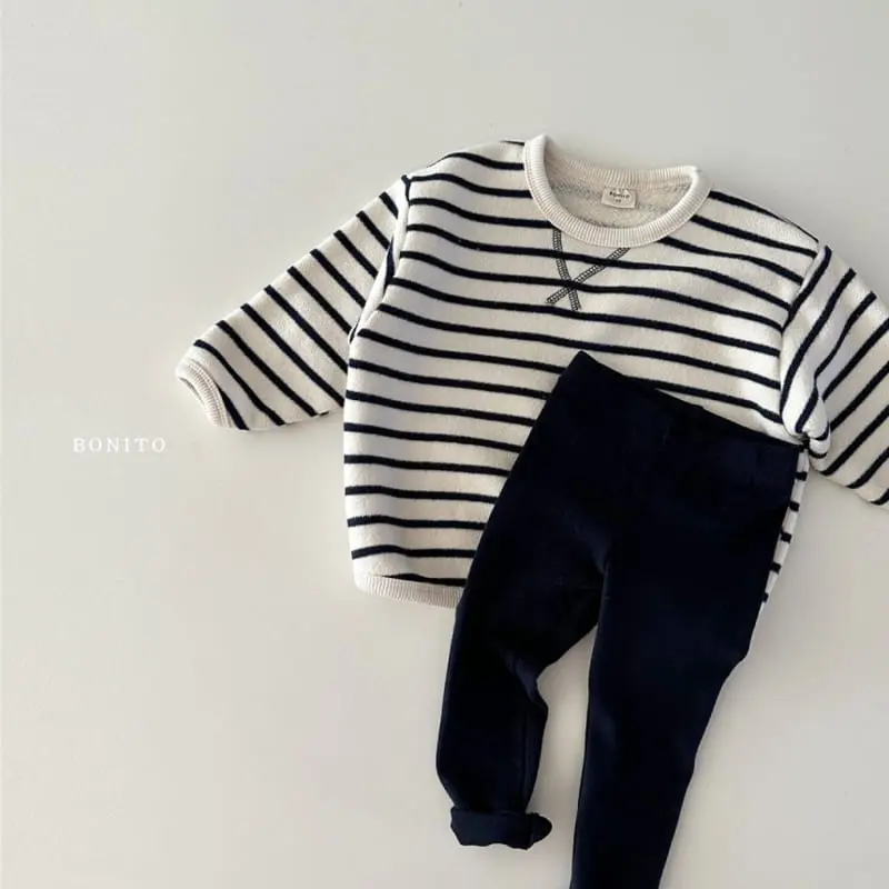 Bonito - Korean Baby Fashion - #babyfever - St Piping Tee Set - 3