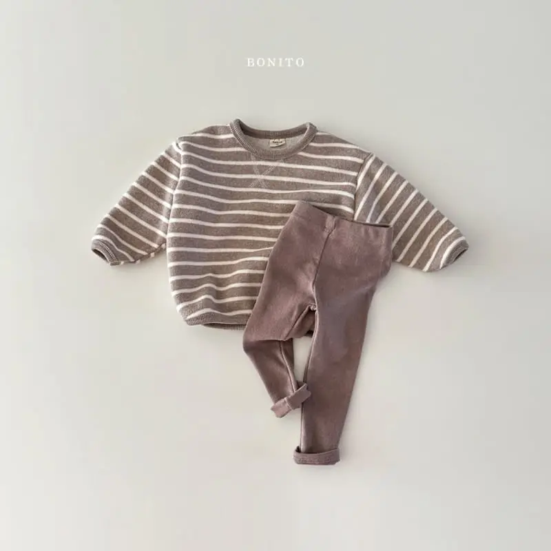 Bonito - Korean Baby Fashion - #babyfever - St Piping Tee Set - 4